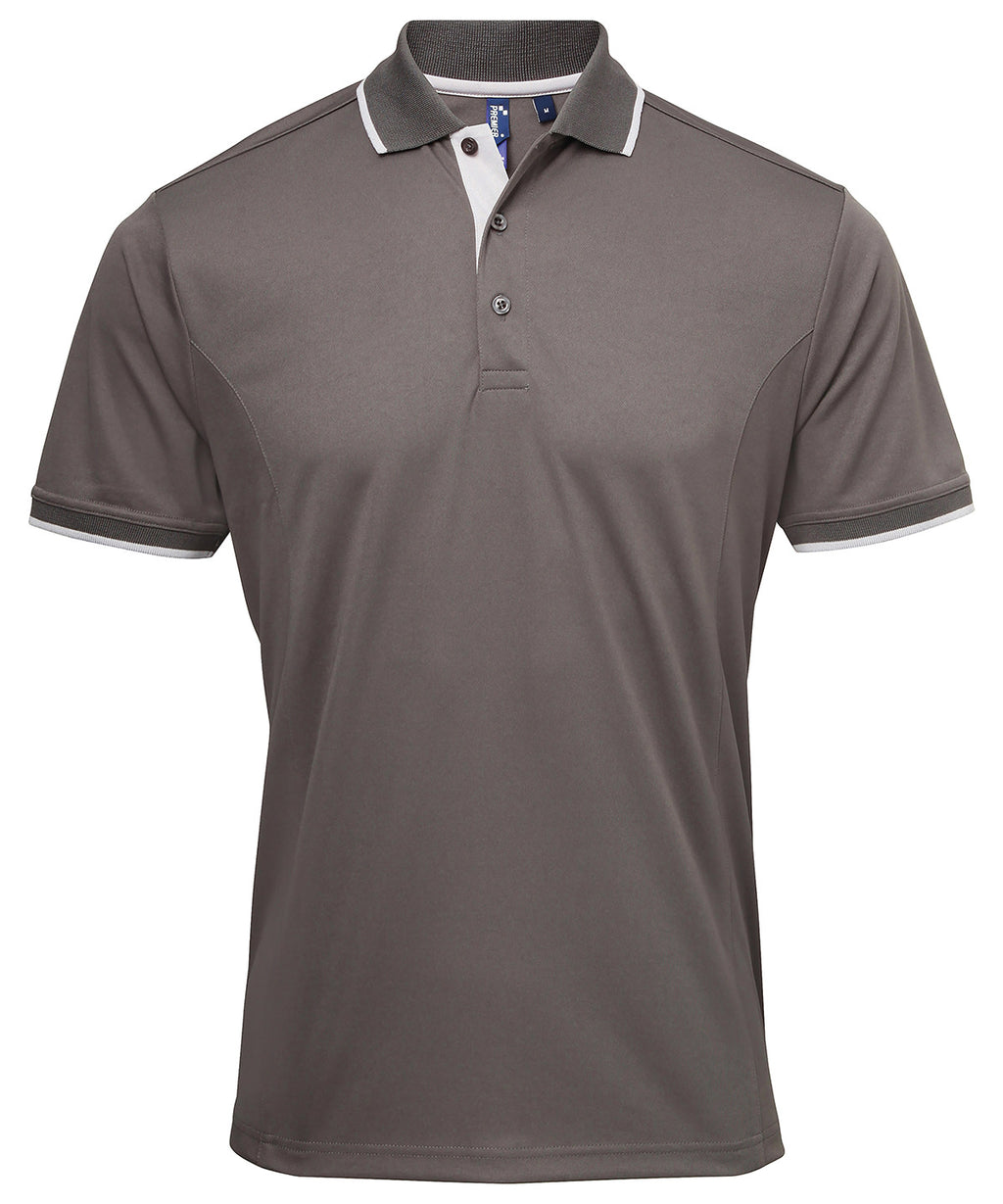 Premier Contrast Coolchecker® Polo Shirt – Custom Embroidered & Printed Polo Shirts