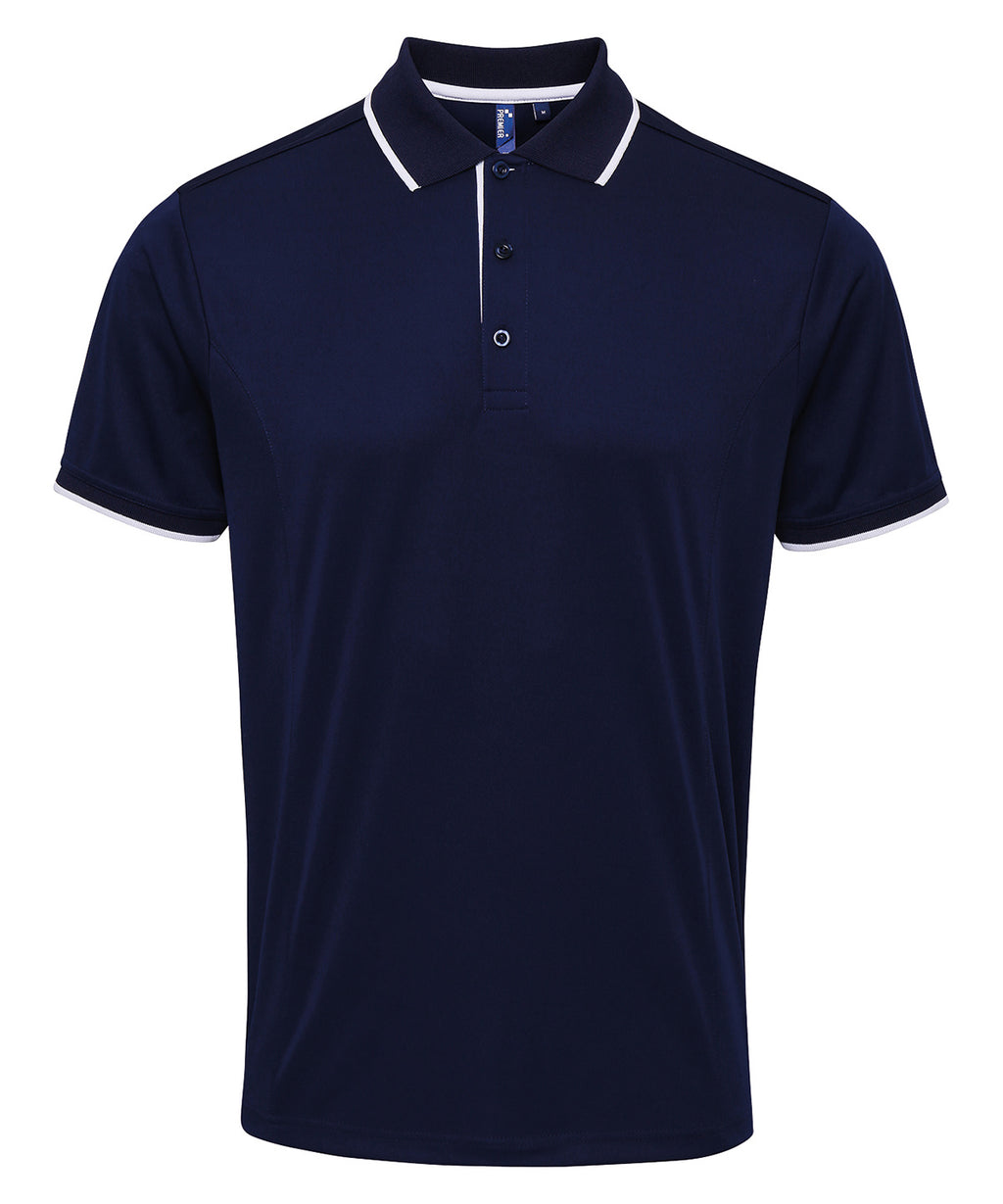 Premier Contrast Coolchecker® Polo Shirt – Custom Embroidered & Printed Polo Shirts