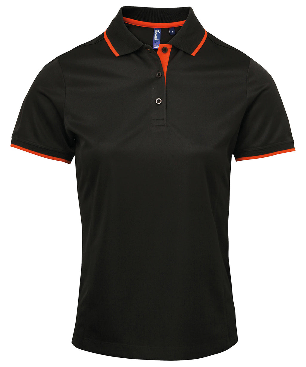 Premier Women's Contrast Coolchecker® Polo Shirt – Custom Embroidered & Printed Polo Shirts