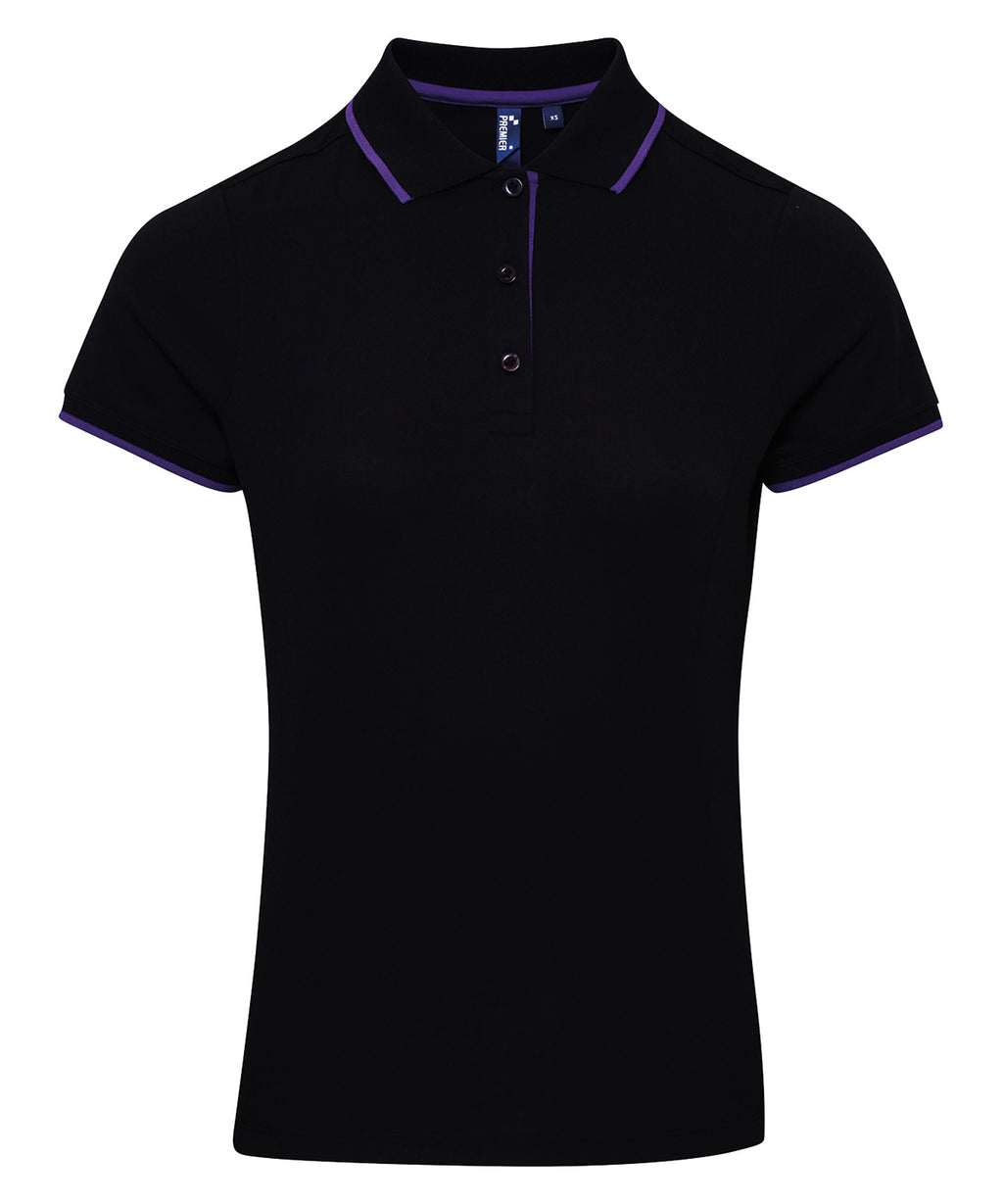 Premier Women's Contrast Coolchecker® Polo Shirt – Custom Embroidered & Printed Polo Shirts