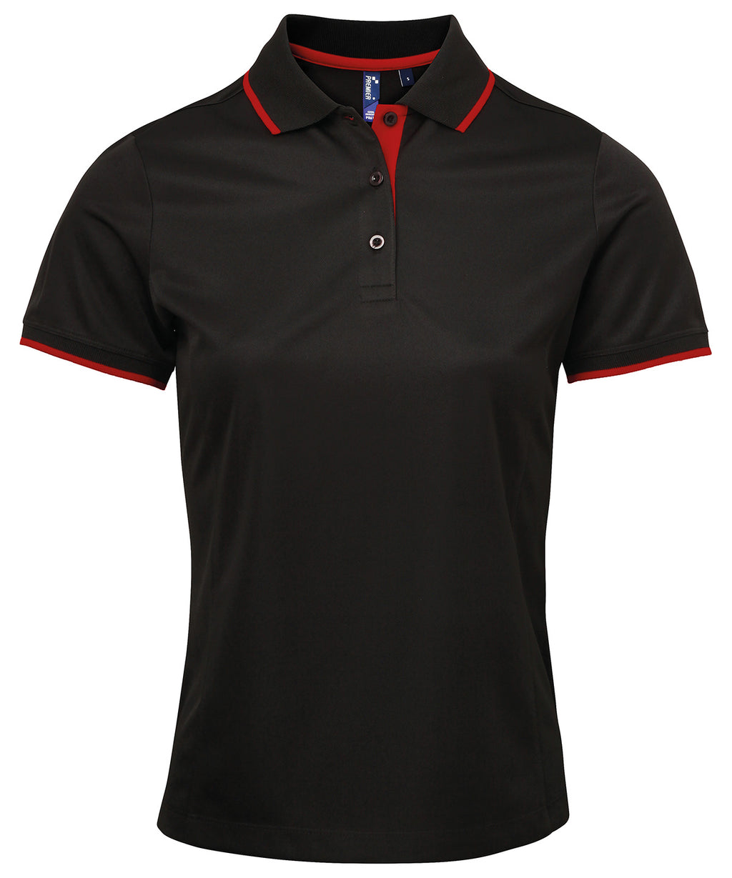 Premier Women's Contrast Coolchecker® Polo Shirt – Custom Embroidered & Printed Polo Shirts