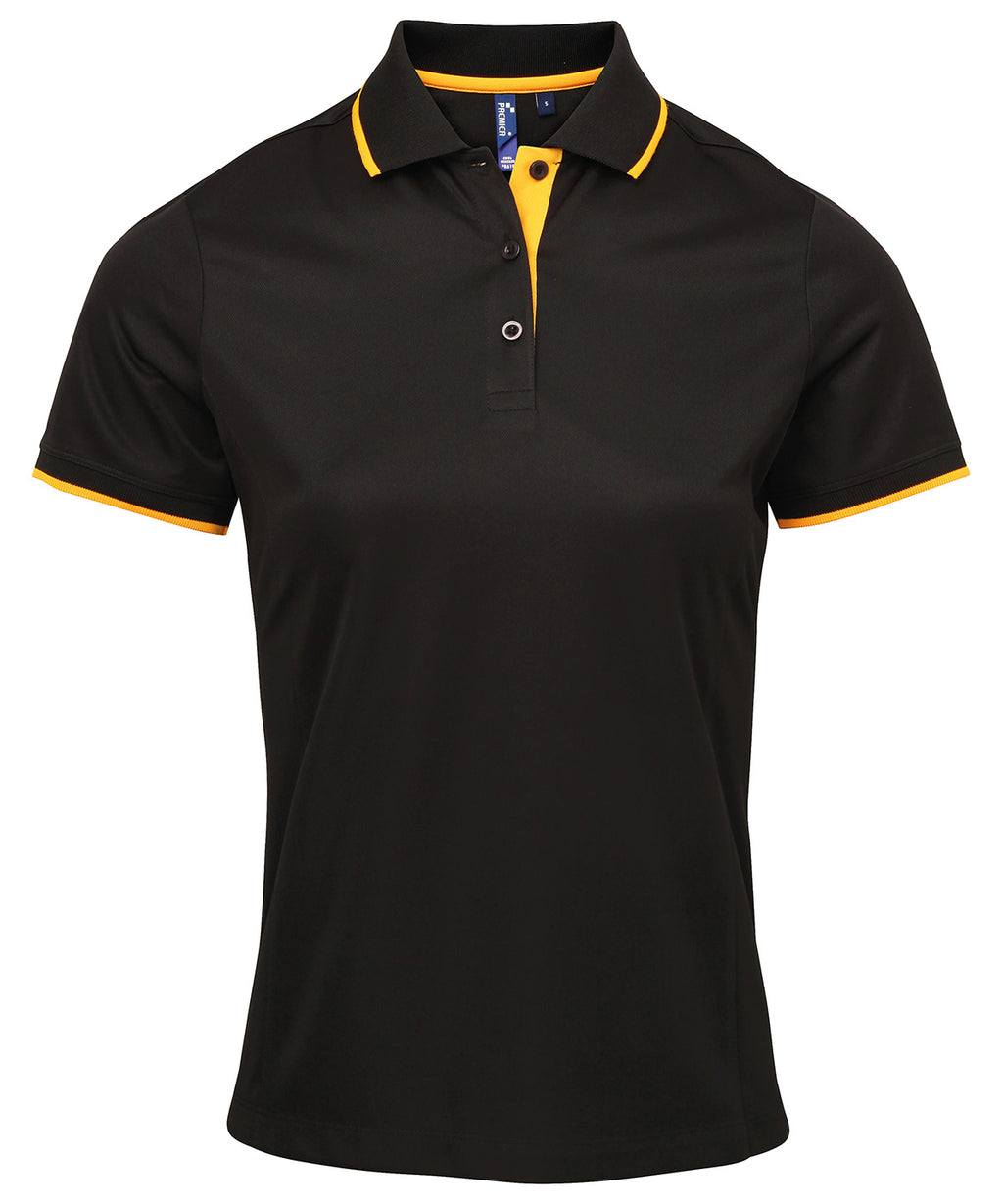Premier Women's Contrast Coolchecker® Polo Shirt – Custom Embroidered & Printed Polo Shirts
