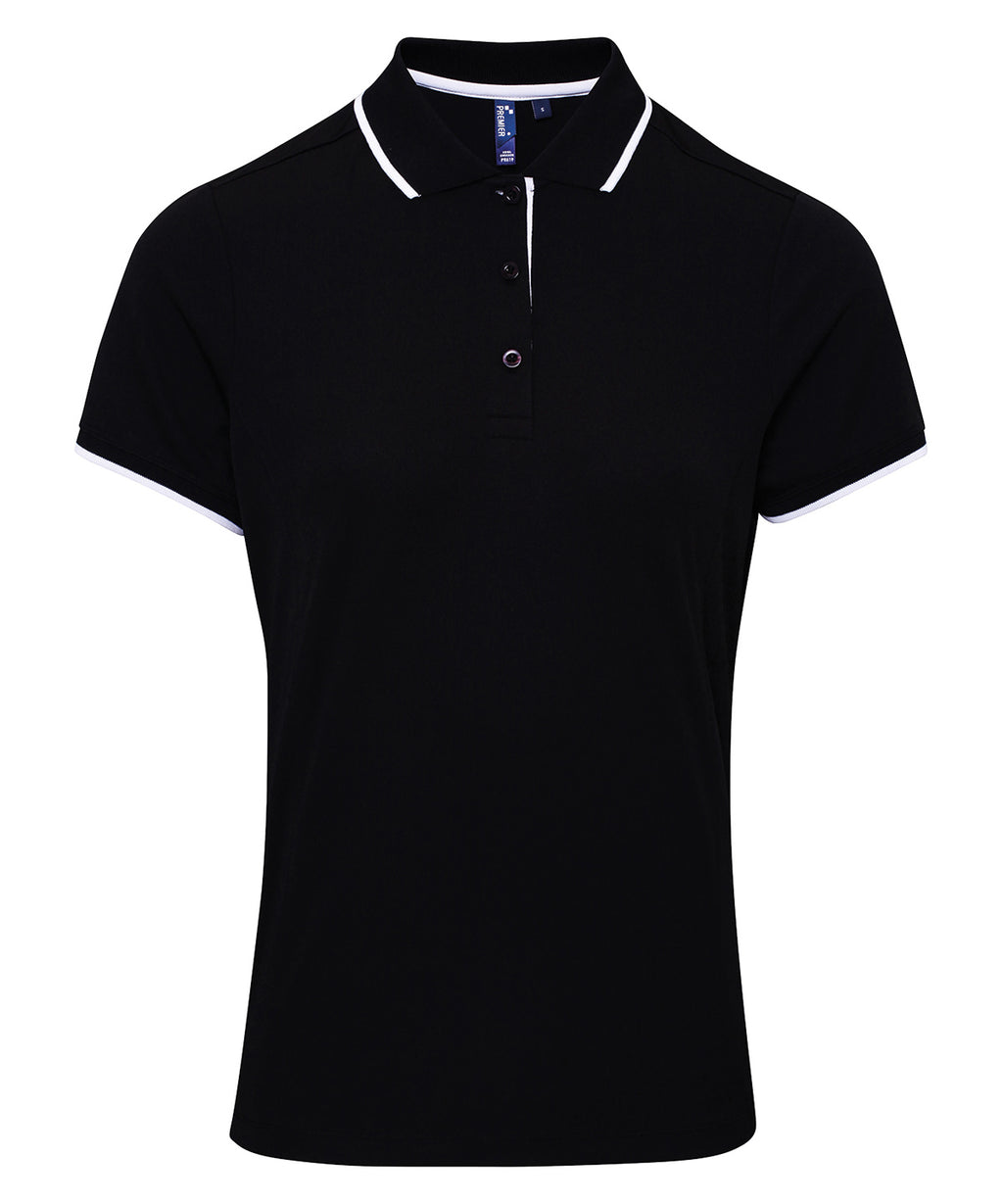 Premier Women's Contrast Coolchecker® Polo Shirt – Custom Embroidered & Printed Polo Shirts
