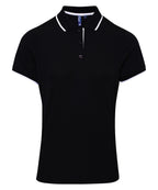 Premier Women's Contrast Coolchecker® Polo Shirt – Custom Embroidered & Printed Polo Shirts