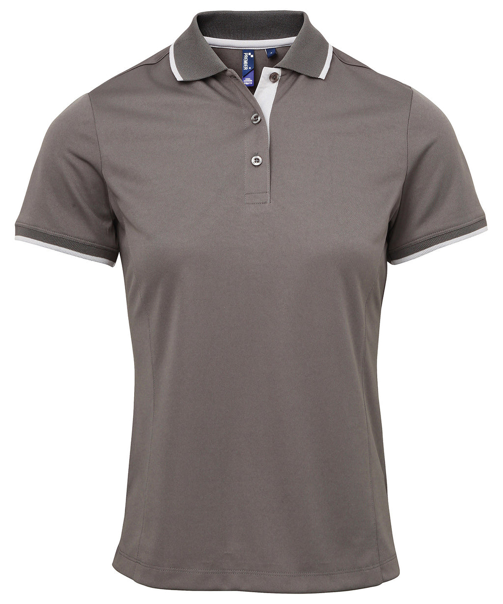 Premier Women's Contrast Coolchecker® Polo Shirt – Custom Embroidered & Printed Polo Shirts