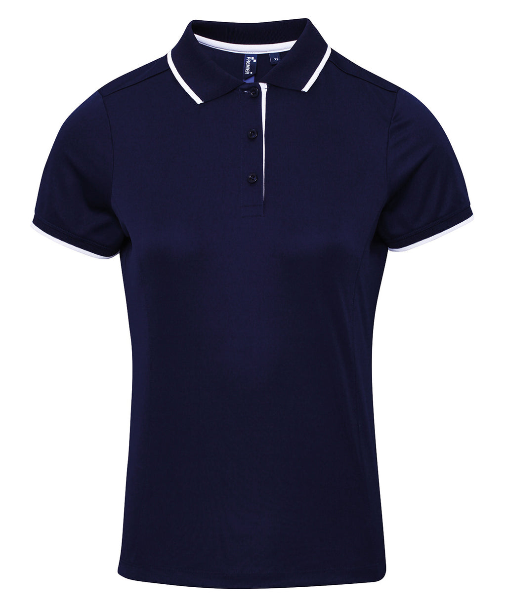 Premier Women's Contrast Coolchecker® Polo Shirt – Custom Embroidered & Printed Polo Shirts