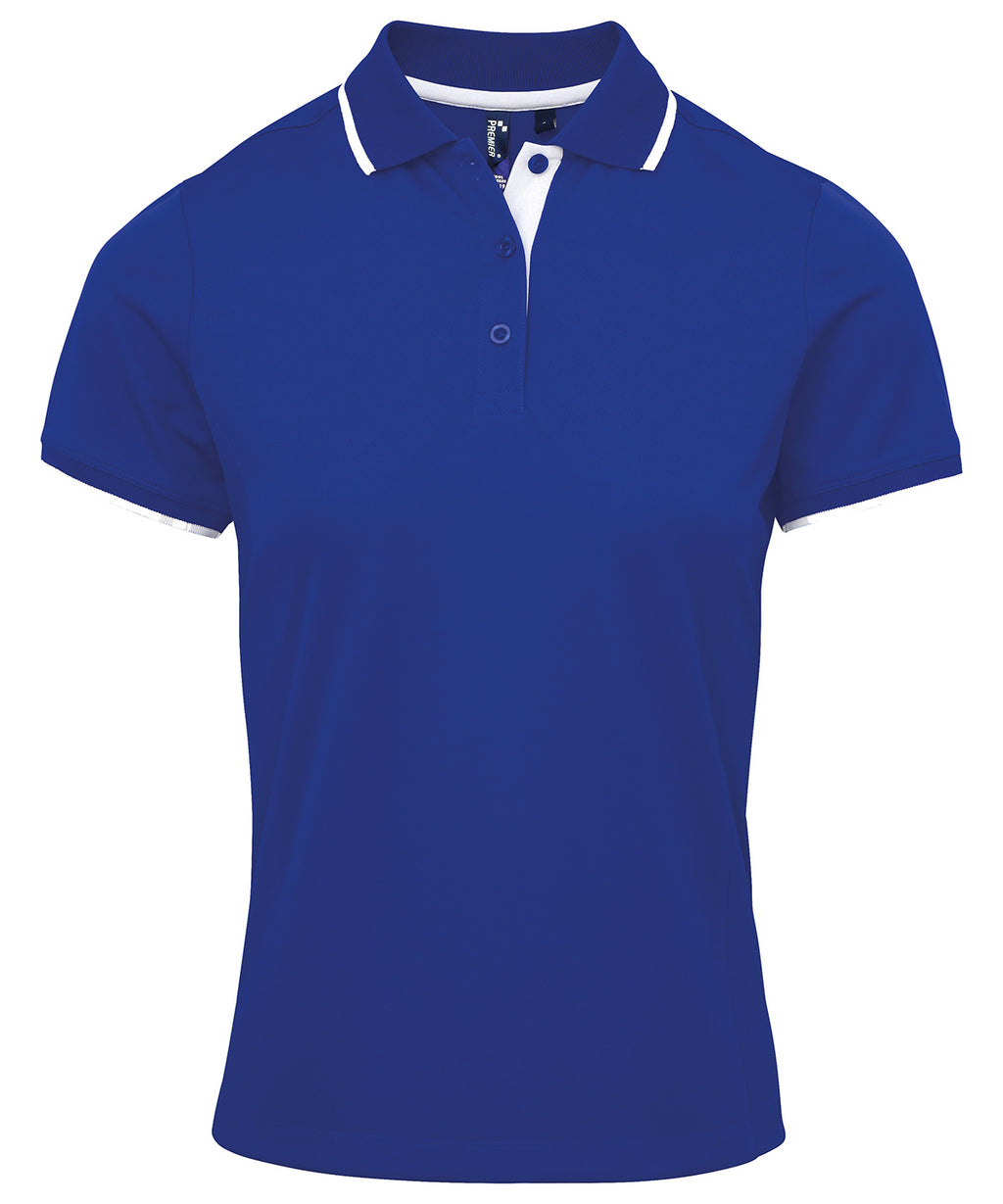 Premier Women's Contrast Coolchecker® Polo Shirt – Custom Embroidered & Printed Polo Shirts