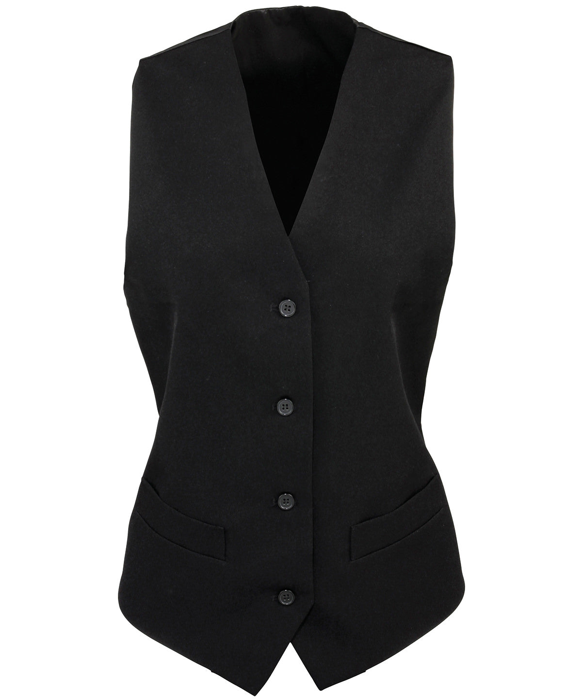 Premier Women's Lined Polyester Waistcoat Garment – Custom Embroidered & Printed Waistcoats