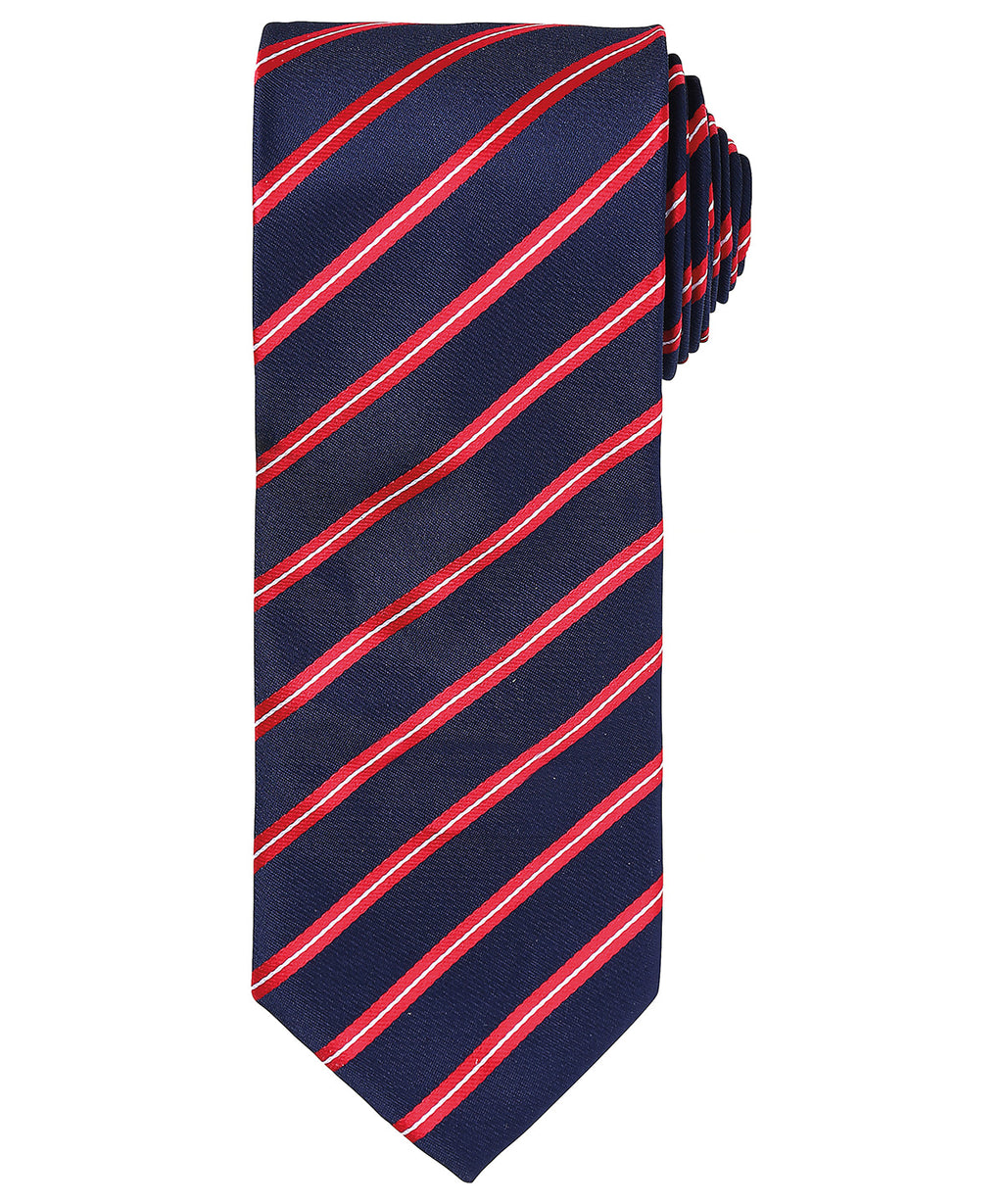 Premier Sports Stripe Tie Garment – Custom Embroidered & Printed Ties