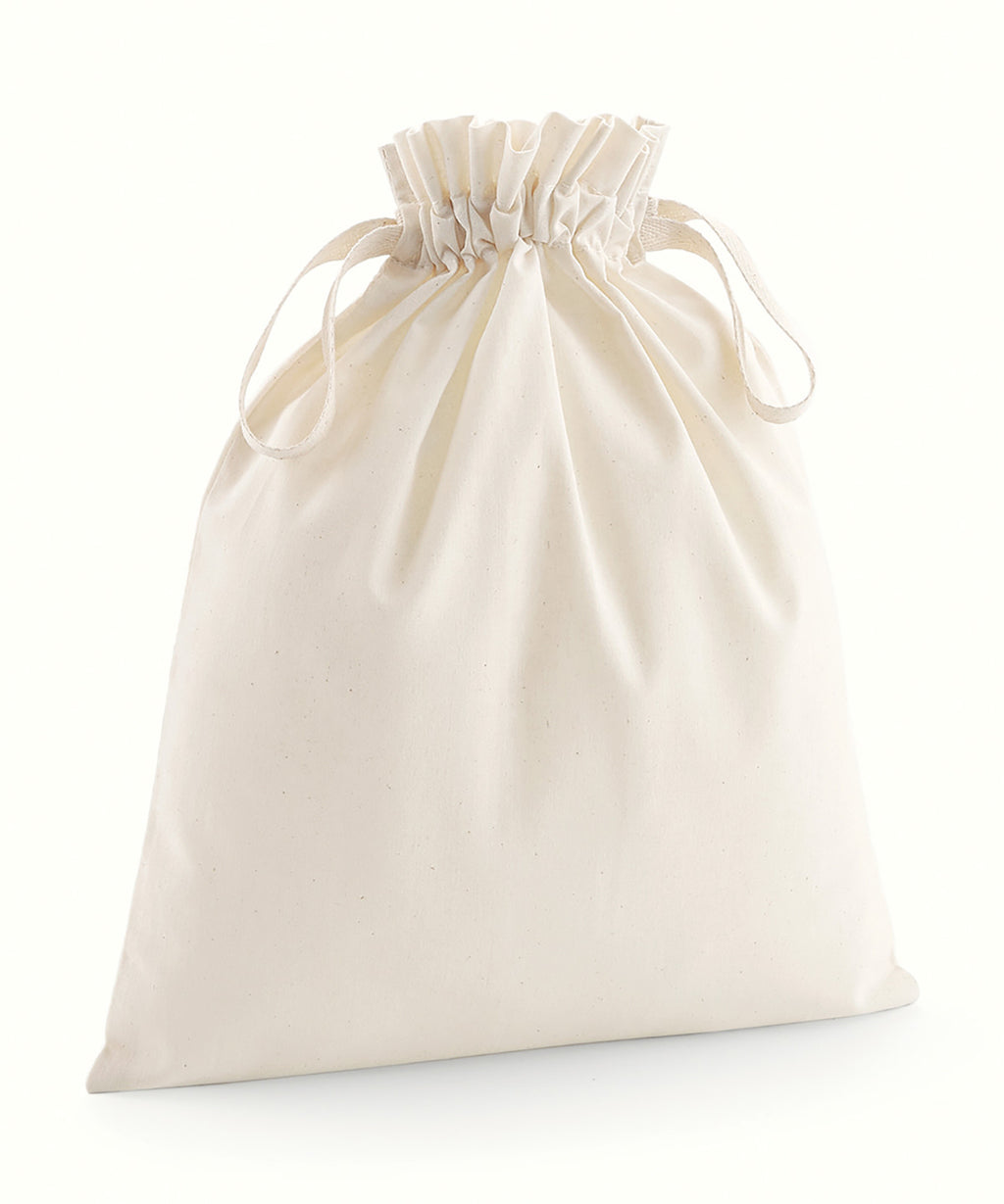 Westford Mill Organic Cotton Drawcord Bag – Custom Embroidered & Printed Bags