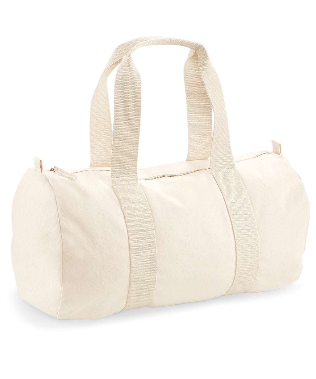 Westford Mill EarthAware® Organic Barrel Bag – Custom Embroidered & Printed Bags