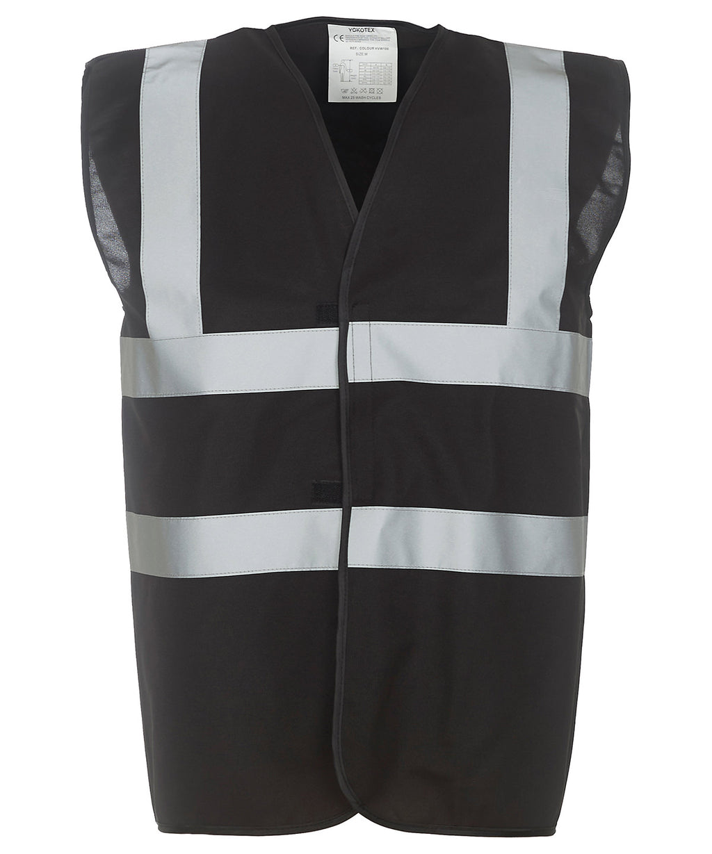 Yoko Hi-vis 2-band-and-braces Waistcoat (HVW100) Garment – Custom Embroidered & Printed Safety Vests