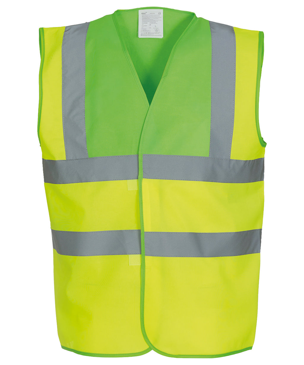 Yoko Hi-vis 2-band-and-braces Waistcoat (HVW100) Garment – Custom Embroidered & Printed Safety Vests