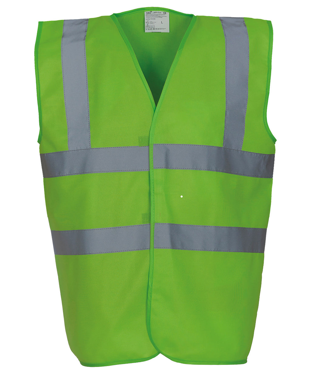 Yoko Hi-vis 2-band-and-braces Waistcoat (HVW100) Garment – Custom Embroidered & Printed Safety Vests