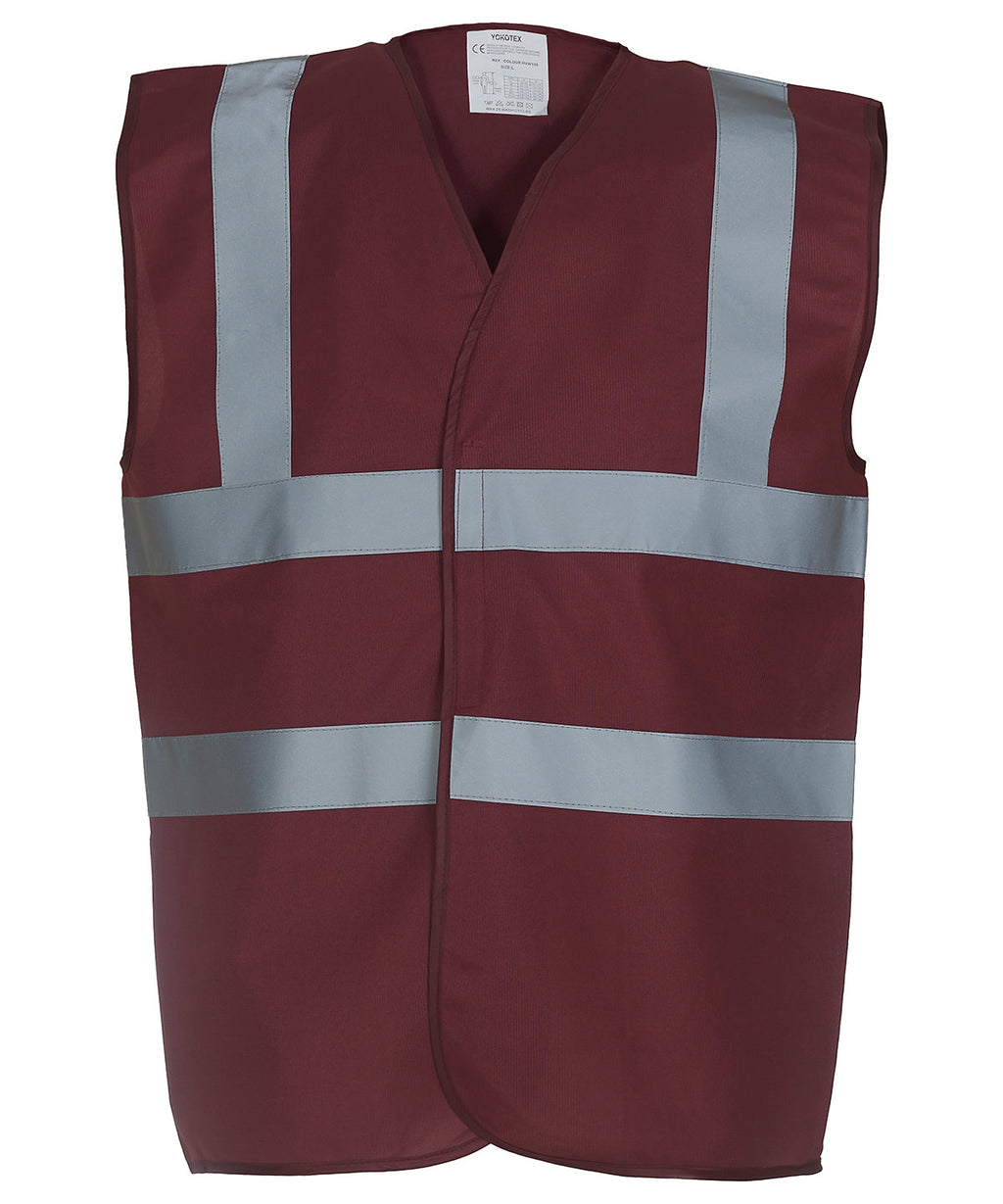 Yoko Hi-vis 2-band-and-braces Waistcoat (HVW100) Garment – Custom Embroidered & Printed Safety Vests
