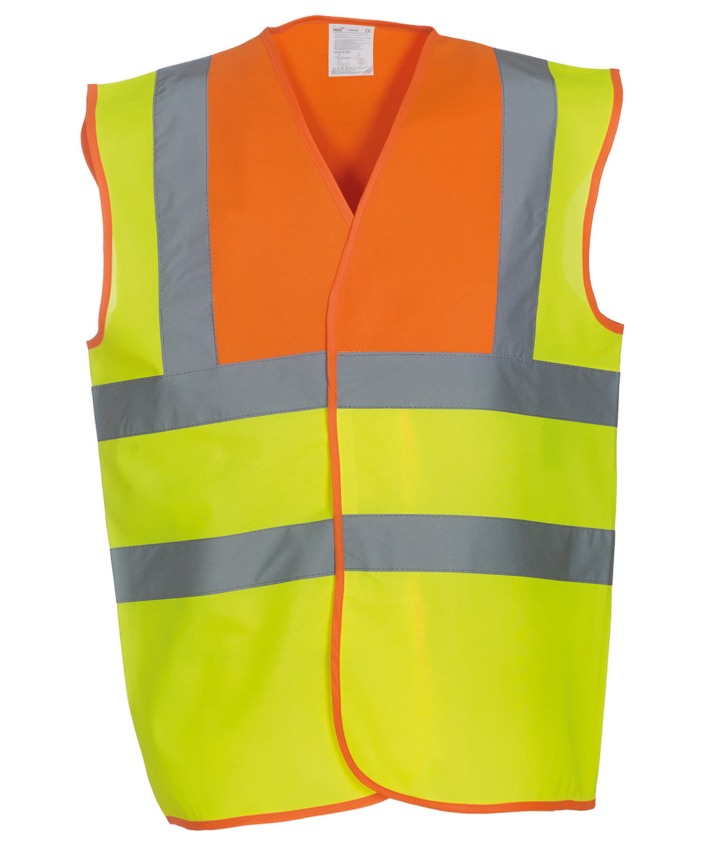 Yoko Hi-vis 2-band-and-braces Waistcoat (HVW100) Garment – Custom Embroidered & Printed Safety Vests