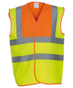 Yoko Hi-vis 2-band-and-braces Waistcoat (HVW100) Garment – Custom Embroidered & Printed Safety Vests