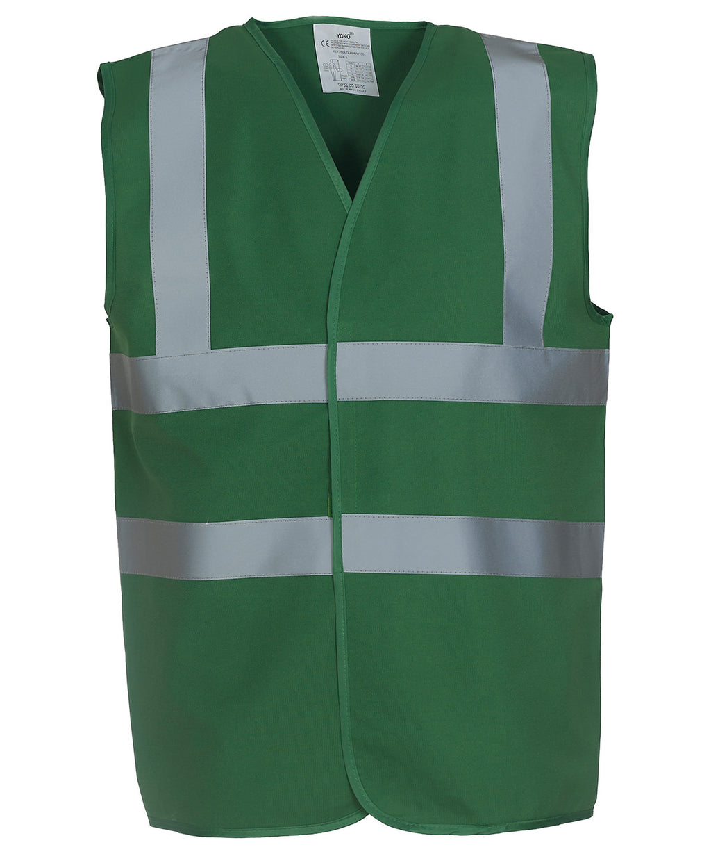 Yoko Hi-vis 2-band-and-braces Waistcoat (HVW100) Garment – Custom Embroidered & Printed Safety Vests