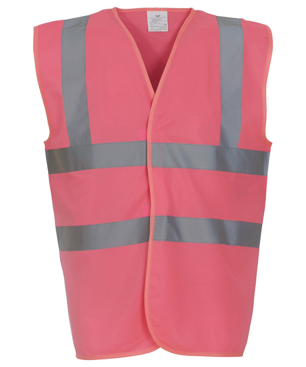 Yoko Hi-vis 2-band-and-braces Waistcoat (HVW100) Garment – Custom Embroidered & Printed Safety Vests