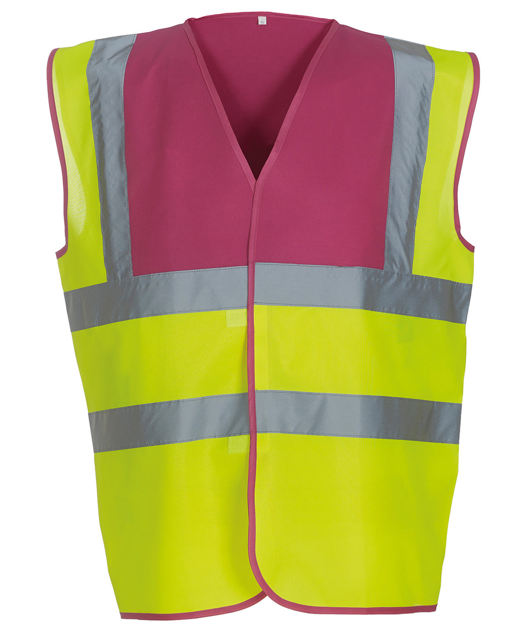 Yoko Hi-vis 2-band-and-braces Waistcoat (HVW100) Garment – Custom Embroidered & Printed Safety Vests