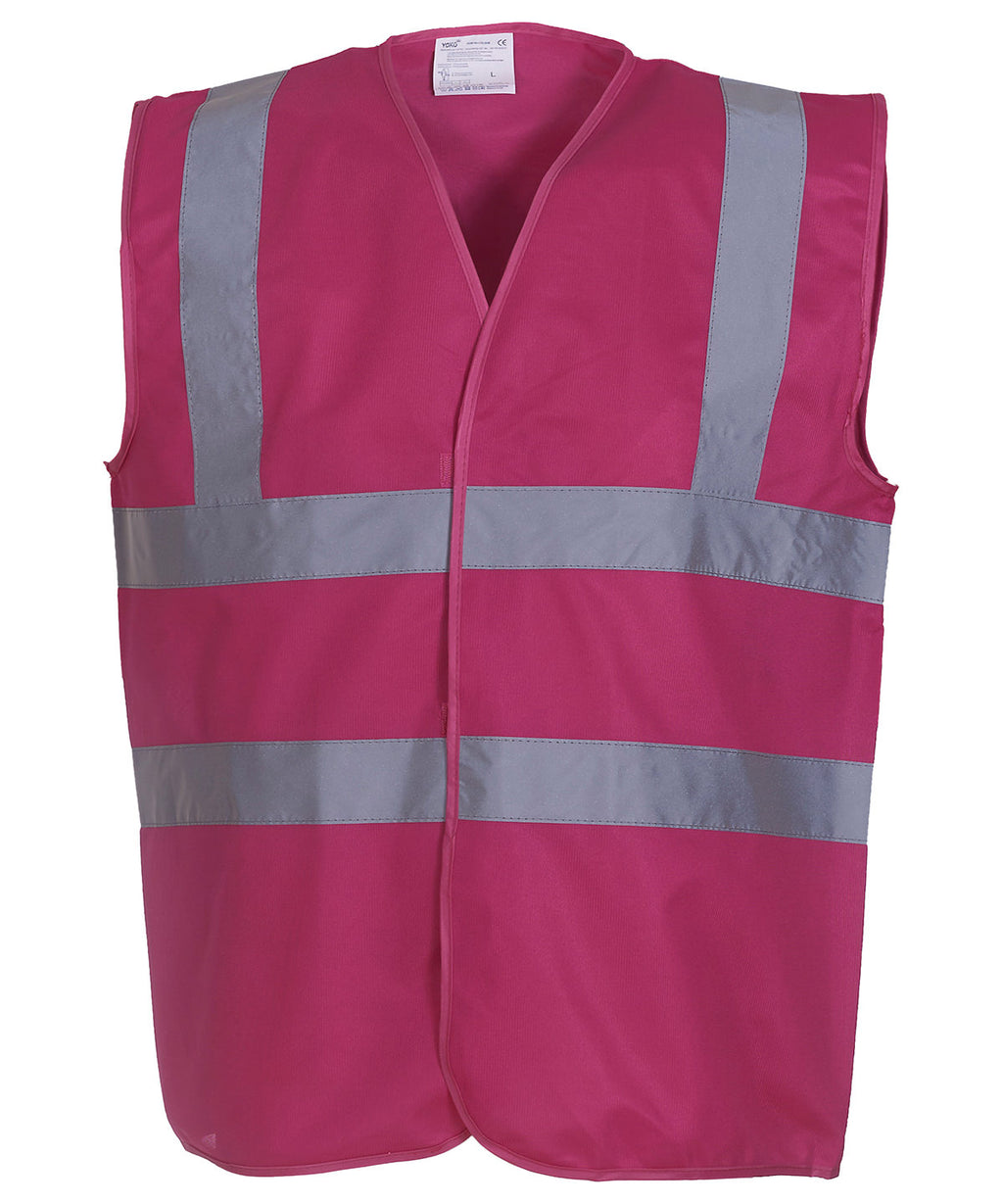 Yoko Hi-vis 2-band-and-braces Waistcoat (HVW100) Garment – Custom Embroidered & Printed Safety Vests