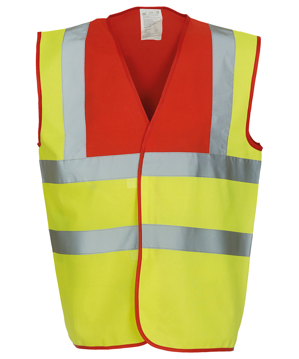 Yoko Hi-vis 2-band-and-braces Waistcoat (HVW100) Garment – Custom Embroidered & Printed Safety Vests