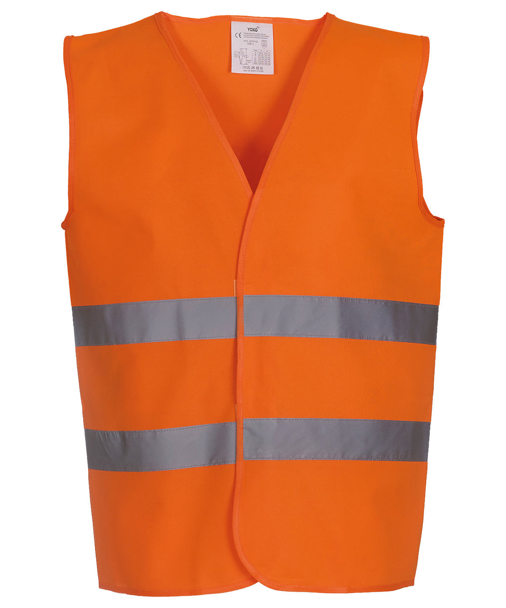 Yoko Hi-vis 2-band Waistcoat (HVW102) Garment – Custom Embroidered & Printed Safety Vests