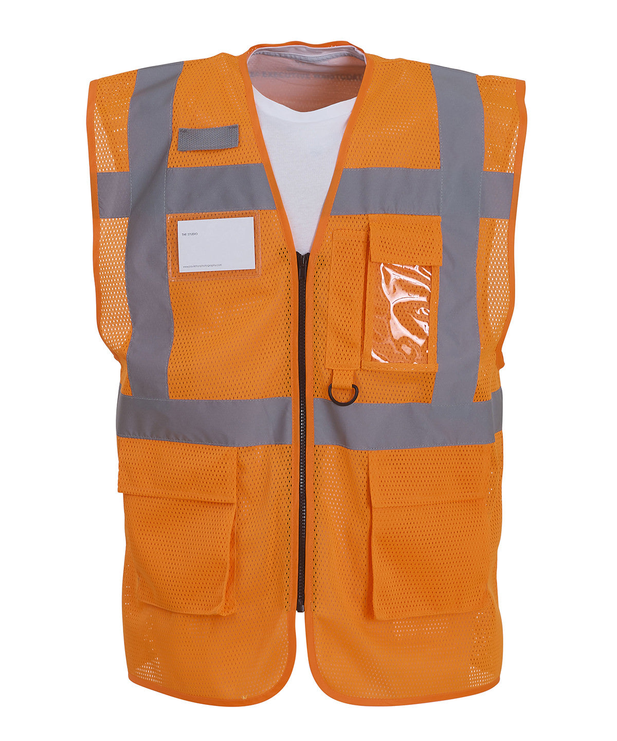 Yoko Hi-vis Top Cool Open-mesh Executive Waistcoat (HVW820) Garment – Custom Embroidered & Printed Safety Vests