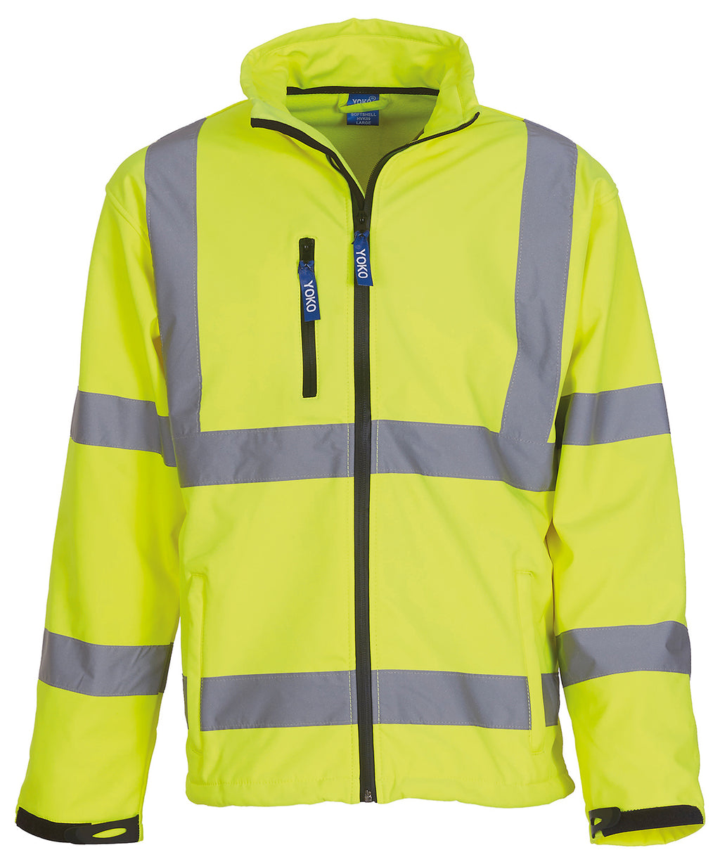 Yoko Hi-vis Softshell Jacket (HVK09) – Custom Embroidered & Printed Softshell Jackets