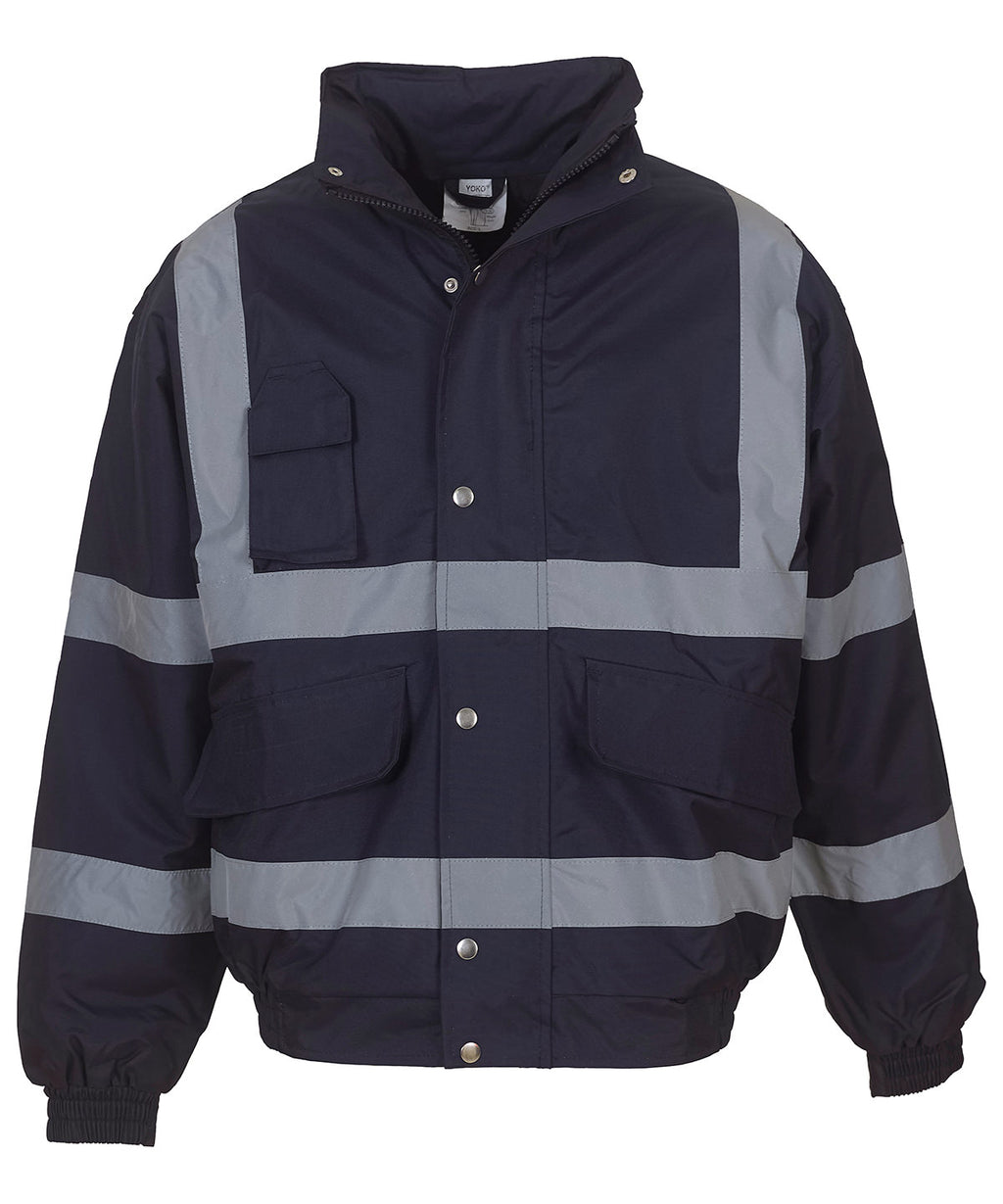 Yoko Hi-vis Classic Bomber Jacket (HVP211) – Custom Embroidered & Printed Jackets