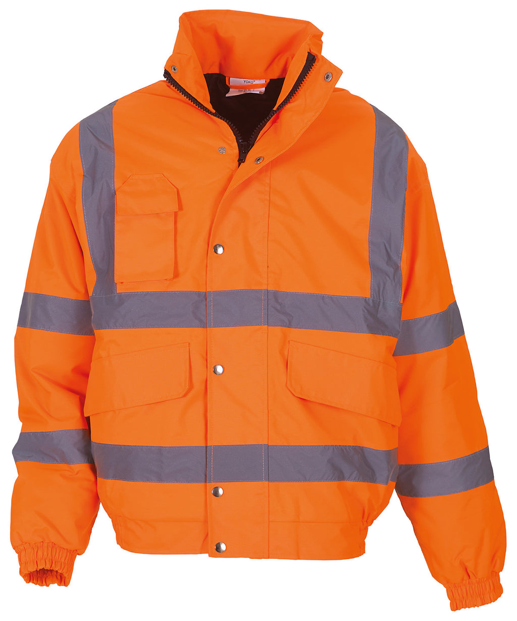 Yoko Hi-vis Classic Bomber Jacket (HVP211) – Custom Embroidered & Printed Jackets