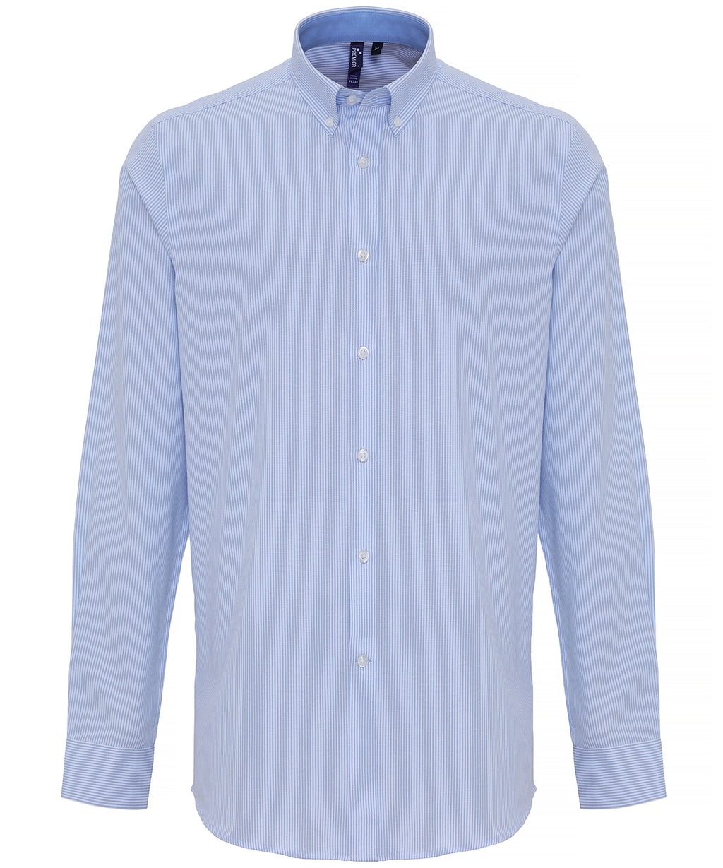 Premier Cotton-rich Oxford Stripes Shirt – Custom Embroidered & Printed Shirts