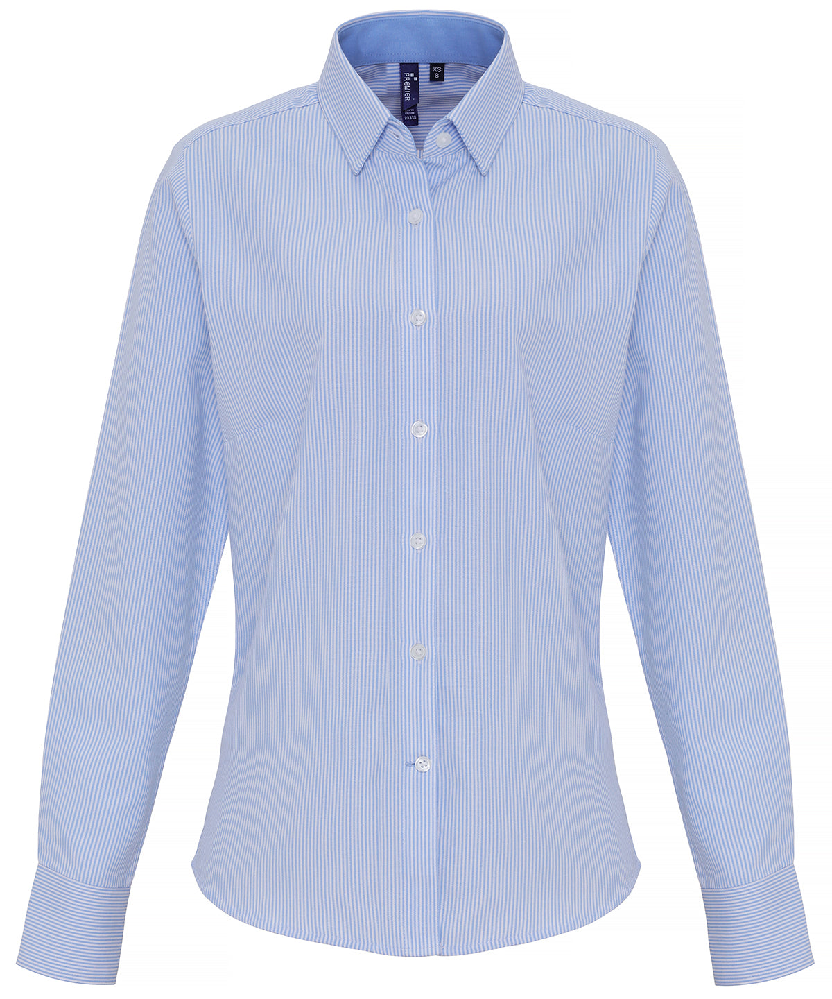 Premier Women's Cotton-rich Oxford Stripes Blouse Garment – Custom Embroidered & Printed Blouses
