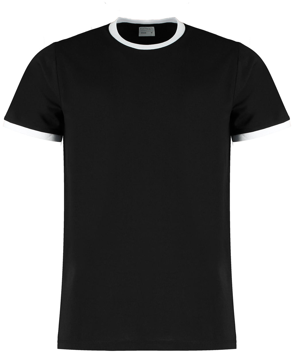 Kustom Kit Fashion Fit Ringer Tee – Custom Embroidered & Printed T-Shirts