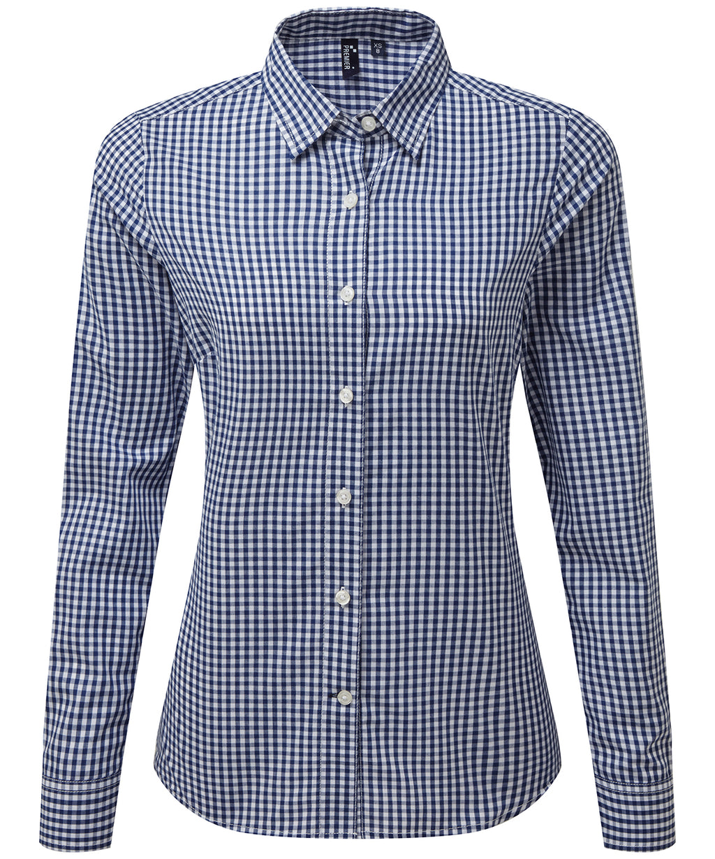 Premier Women's Maxton Check Long Sleeve Shirt – Custom Embroidered & Printed Shirts