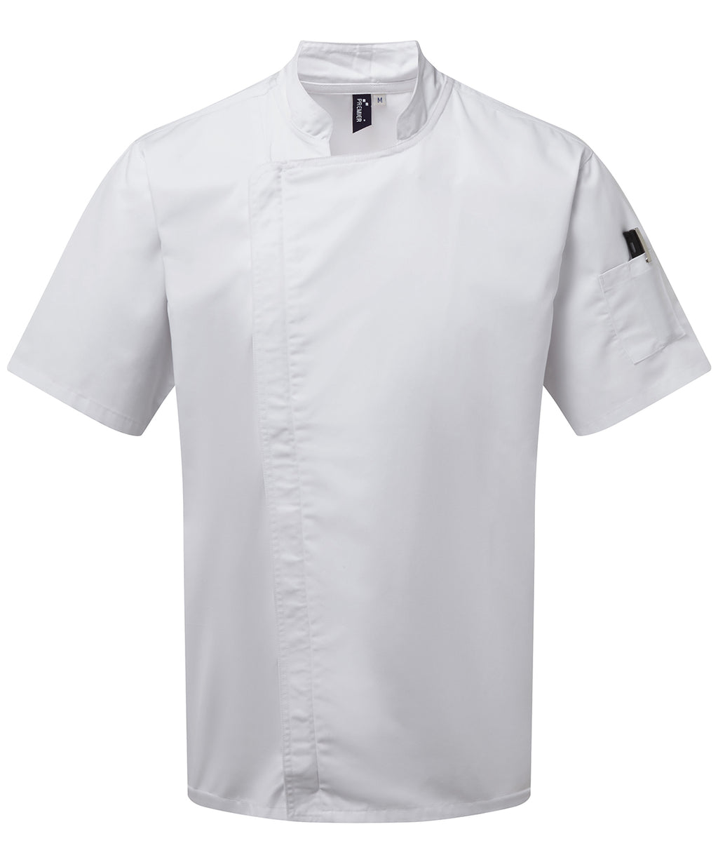 Premier Chef's Zip-close Short Sleeve Jacket Garment – Custom Embroidered & Printed Chef Jackets