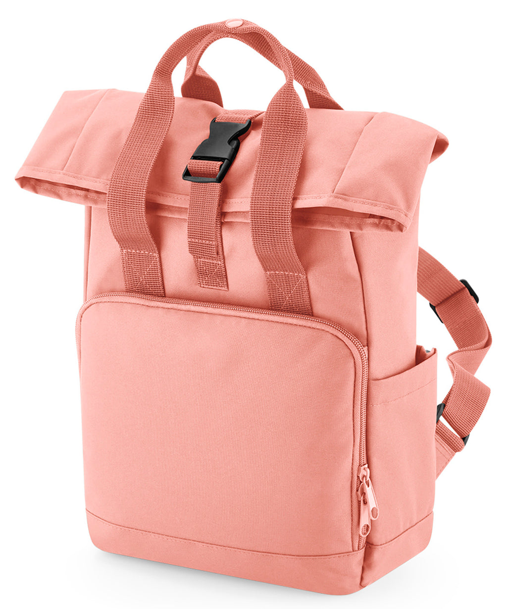 Bagbase Recycled Mini Twin Handle Roll-top Backpack Bag – Custom Embroidered & Printed Bags