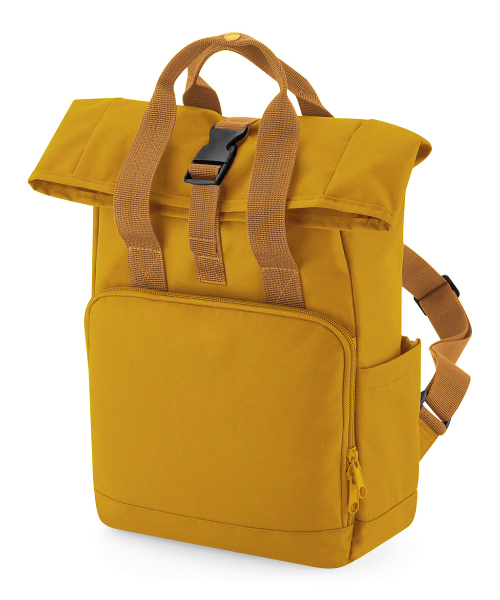 Bagbase Recycled Mini Twin Handle Roll-top Backpack Bag – Custom Embroidered & Printed Bags