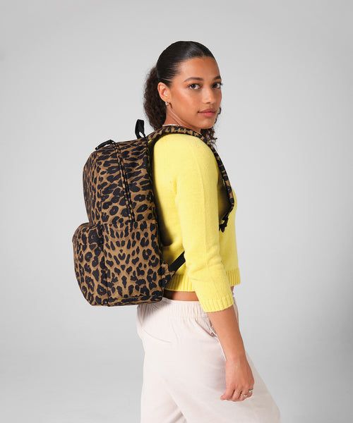 Bagbase Leopard Print Backpack Bag