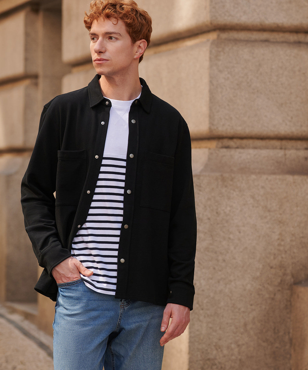 Front Row Premium Piqué Overshirt Shirt