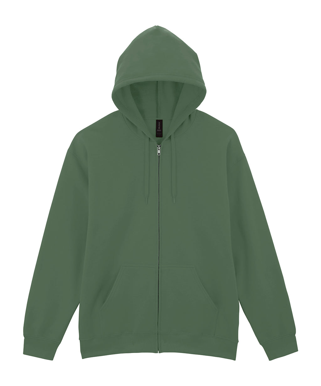 Gildan Softstyle™ Midweight Fleece Adult Full-zip Hooded Sweatshirt Hoodie – Custom Embroidered & Printed Hoodies