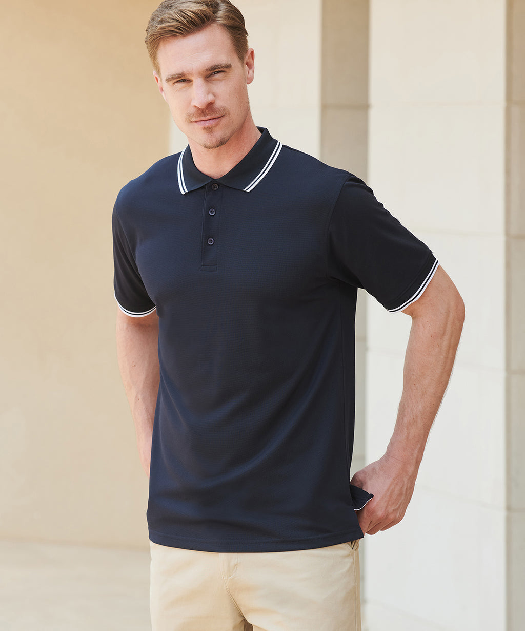 Henbury Double Tipped Coolplus® Polo Shirt