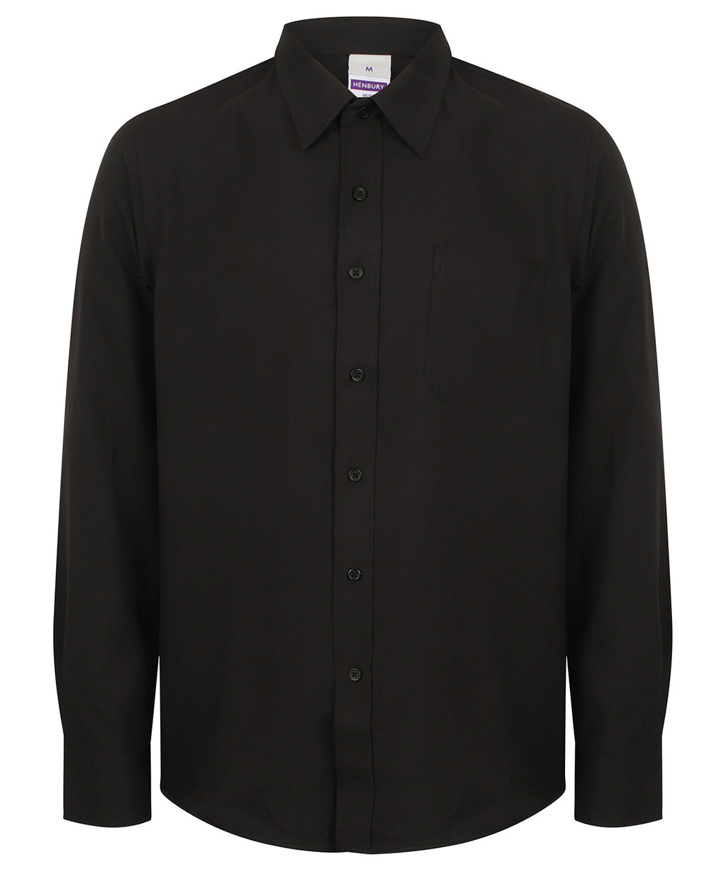 Henbury Wicking Antibacterial Long Sleeve Shirt – Custom Embroidered & Printed Shirts