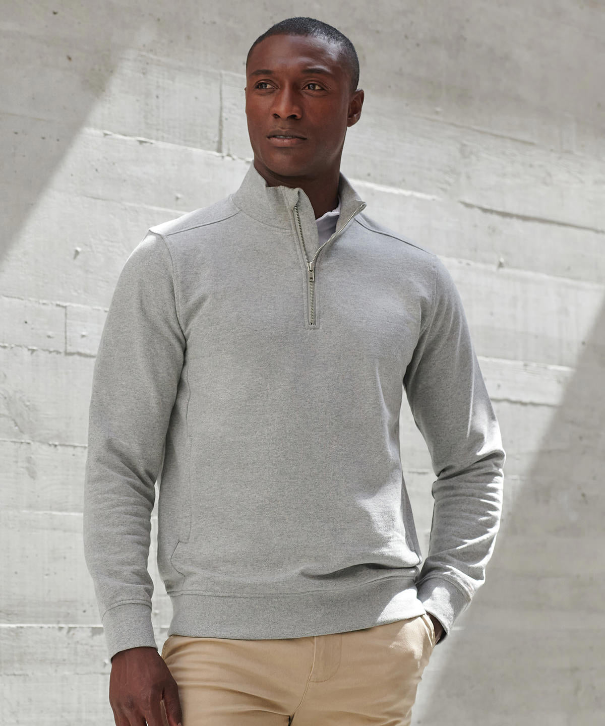 Henbury Unisex Sustainable ¼-zip Sweatshirt