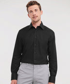 Russell Athletic Collection Long Sleeve Easycare Tailored Oxford Shirt