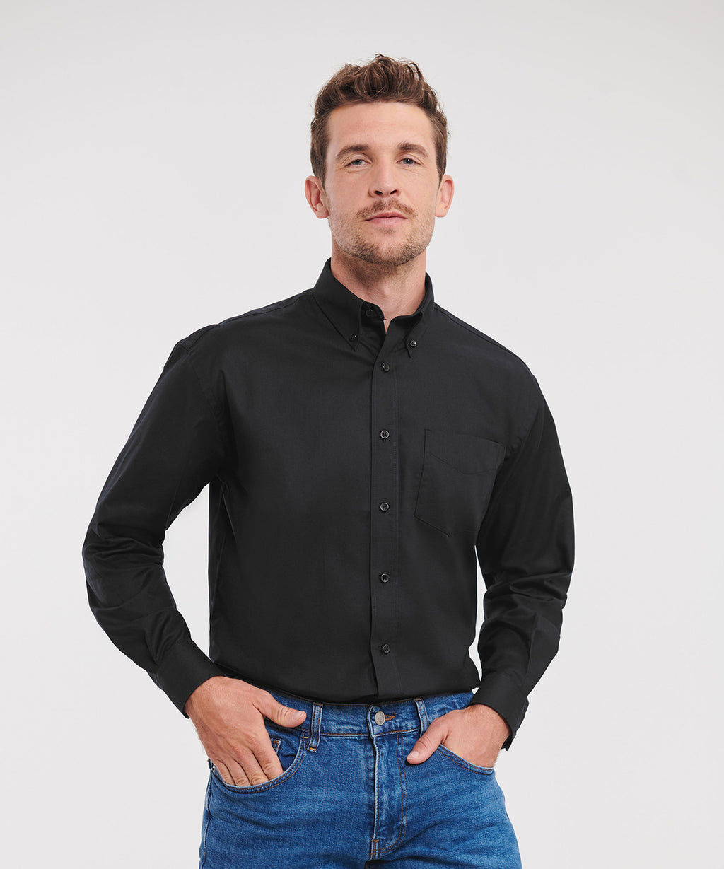 Russell Athletic Collection Long Sleeve Easycare Oxford Shirt