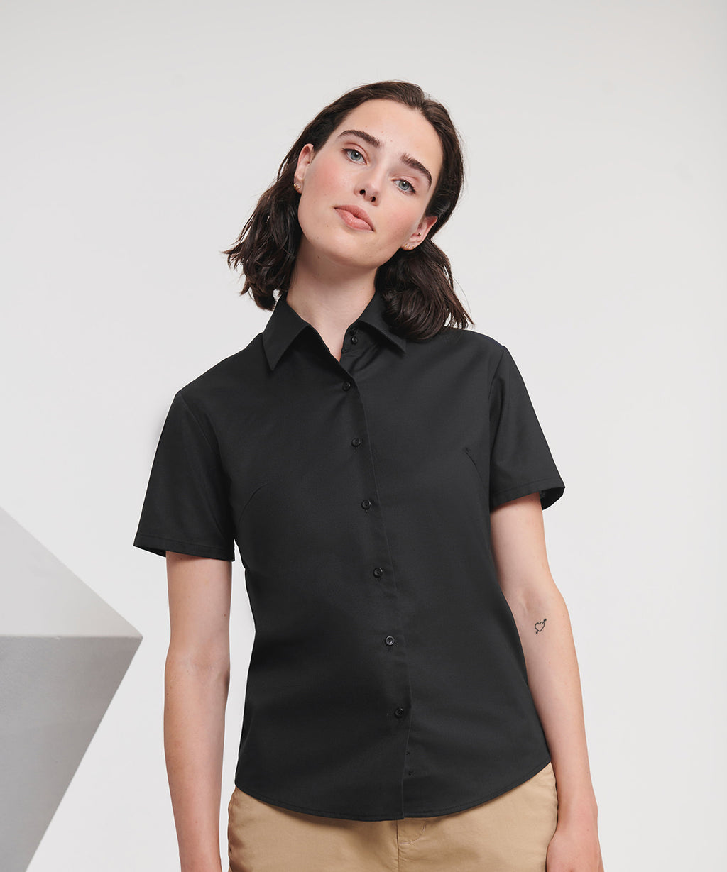 Russell Athletic Collection Women's Short Sleeve Oxford Shirt