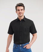 Russell Athletic Collection Short Sleeve Polycotton Easycare Poplin Shirt