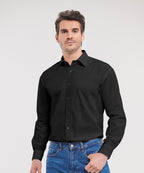 Russell Athletic Collection Long Sleeve Pure Cotton Easycare Poplin Shirt