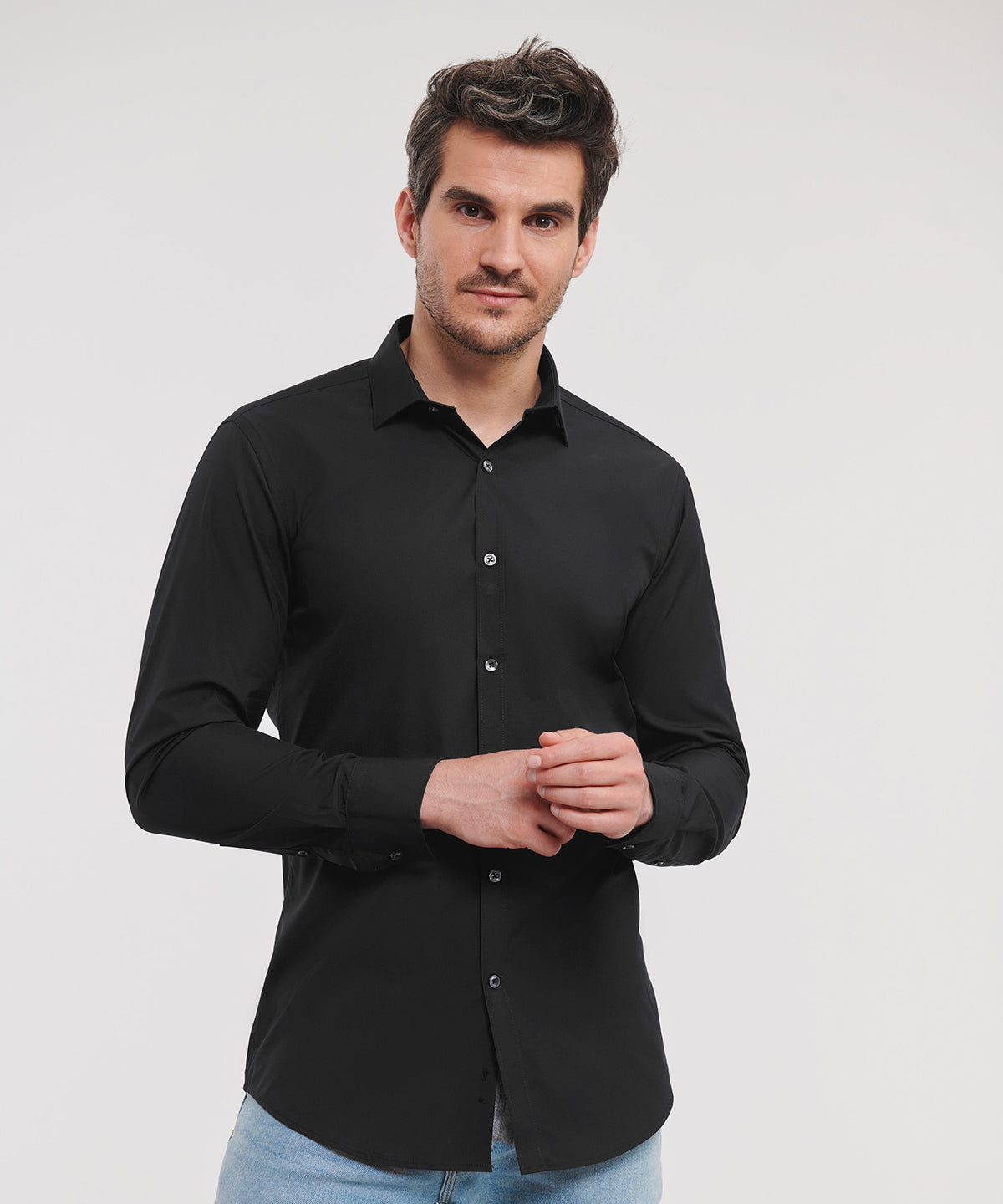 Russell Athletic Collection Long Sleeve Ultimate Stretch Shirt